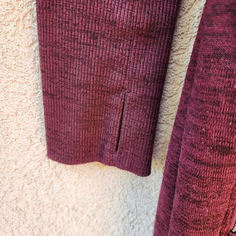 ATHLETA Women's Sport It Sweater Dress Medium Cowl Neck Burgundy Comfort - Picture 13 of 13